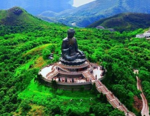 Lucht foto Tian Tan Buddha